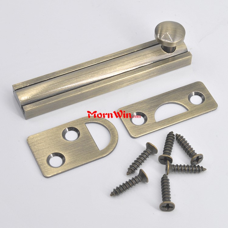 Polished Chrome Solid Brass Locking Brass Window Sliding Door Flush Bolt