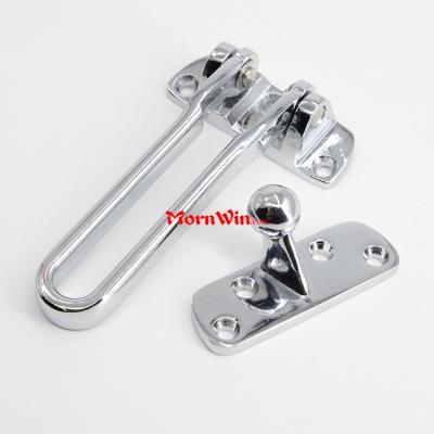 Polished bright chrome zinc alloy security door guard short style