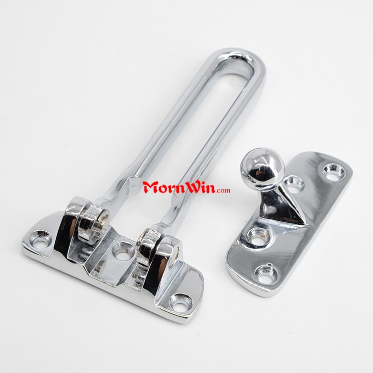 Polished bright chrome zinc alloy security door guard short style