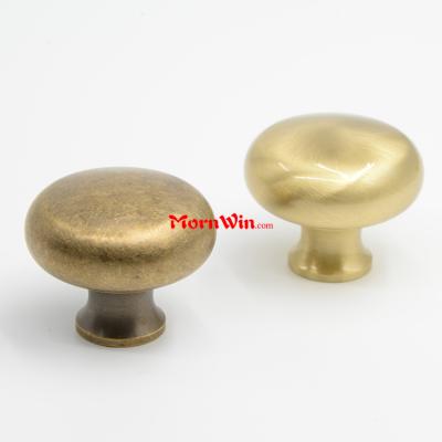 Round Ball Solid Brass Furniture Cabinet Handle Copper Knob Pulls