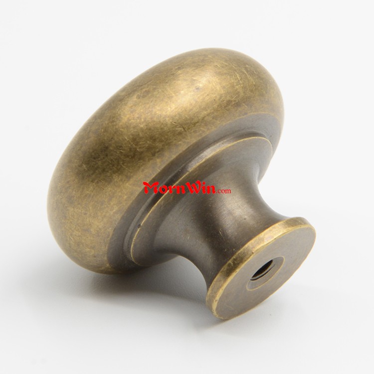 Round Ball Solid Brass Furniture Cabinet Handle Copper Knob Pulls