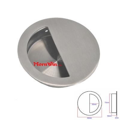 Round Stainless steel hidden furniture concealed cabinet door handle