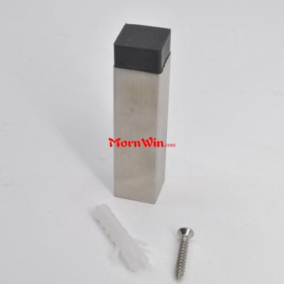 Satin or Polished Stainless Steel Square Door Stopper 