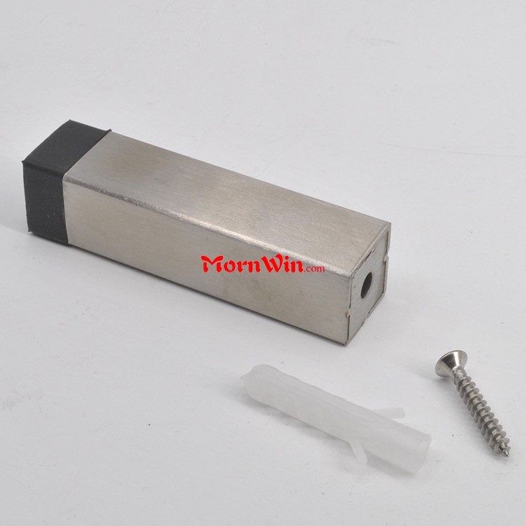 Satin or Polished Stainless Steel Square Door Stopper 