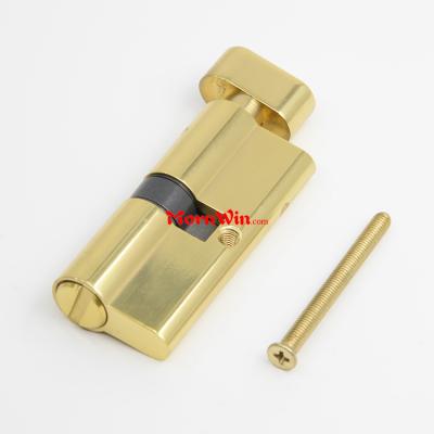 Solid Brass Euro Bathroom Cylinder lock with Thumbturn