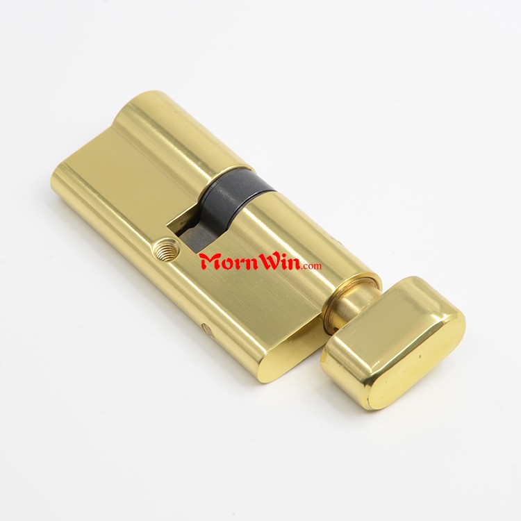 Solid Brass Euro Bathroom Cylinder lock with Thumbturn