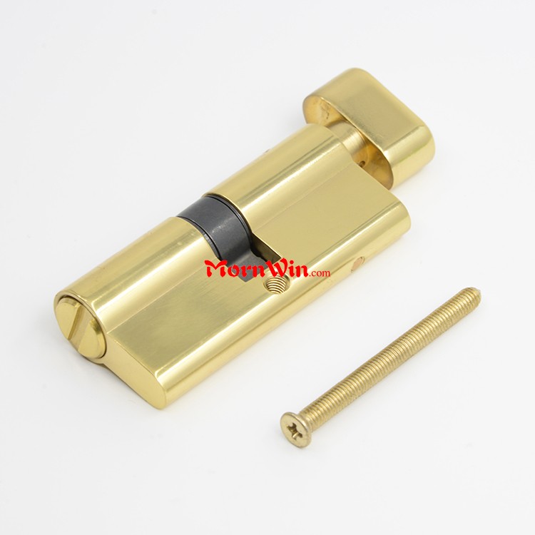 Solid Brass Euro Bathroom Cylinder lock with Thumbturn