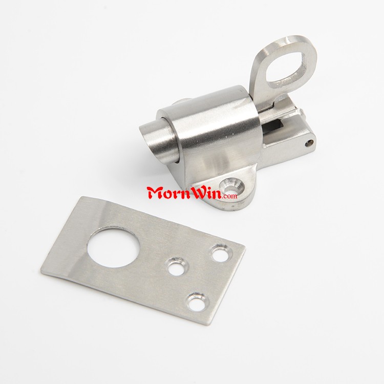 Solid Stainless Steel Toilet door bathroom window spring loaded latch