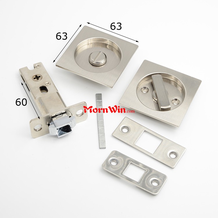 Square Sliding Door Hook Lock Invisible Move Door Lockset