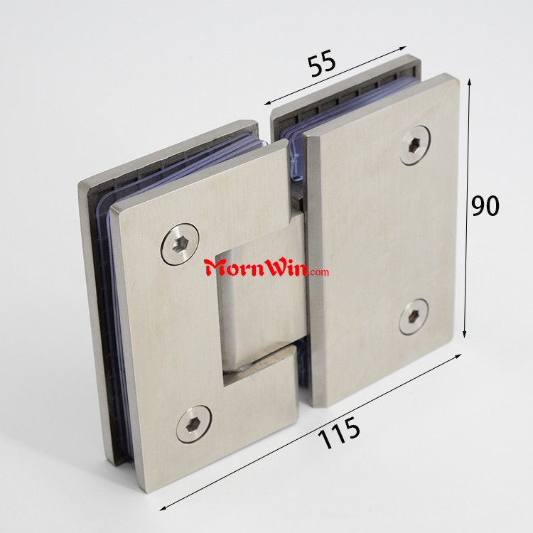 Stainless Steel 180 Degree Glass to Glass Shower Door Hinge