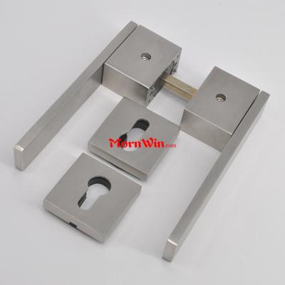 Stainless Steel 304 High Quality Solid square door Lever Handle