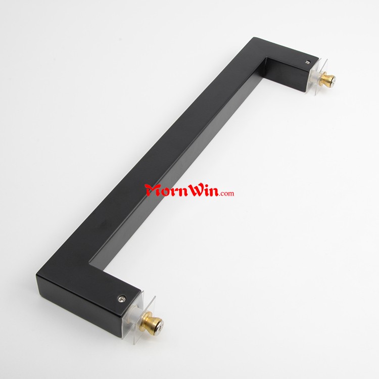 Stainless Steel Black Square Shape glass Door Pull Handle