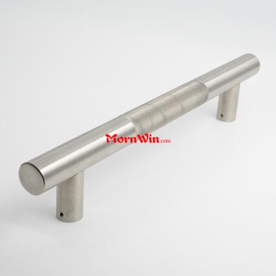 Stainless Steel Knurled door pull handle Wooden door handle