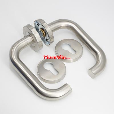 Stainless Steel Tube Lever Type Door Handle Modern Design Door Handles 