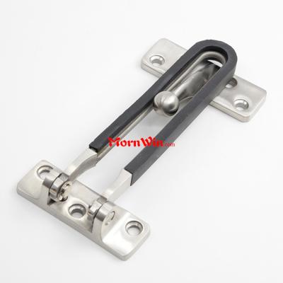 Stainless steel door chain lock security door guard lock with black rubber