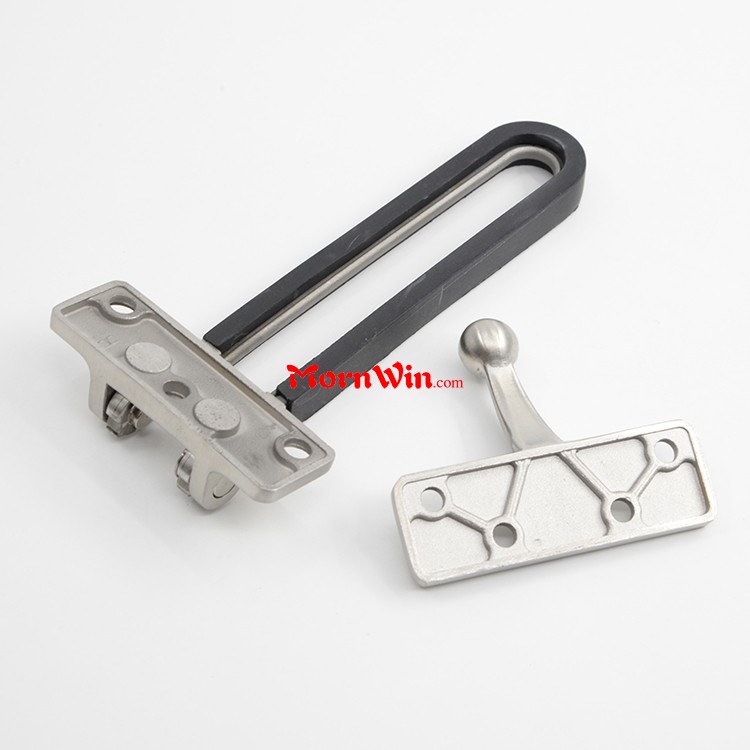 Stainless steel door chain lock security door guard lock with black rubber
