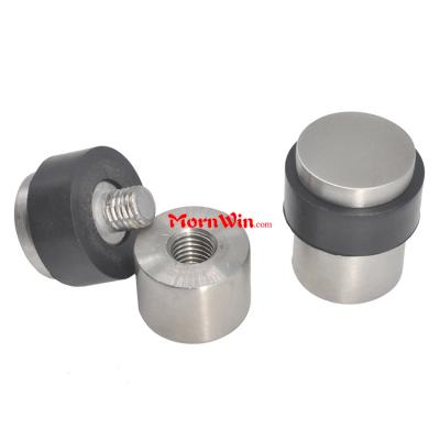 Stainless steel solid core cylindrical floor decorative universal door stop 