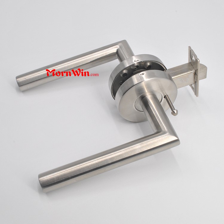 Toilet privacy lock bathroom hotel door handle lock for USA market 65mm Escutcheon