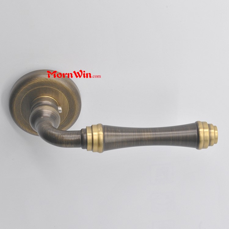 Top quality custom size european fancy antique brass door handles