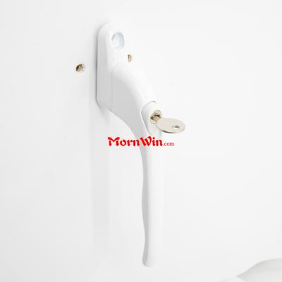 White aluminum window lock handle lock with lock 