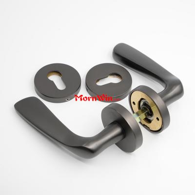 Wholesale modern Brass Black high quality solid brass lever door handles