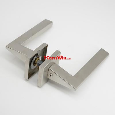 Wholesale price solid Stainless steel interior lever door handle on rose