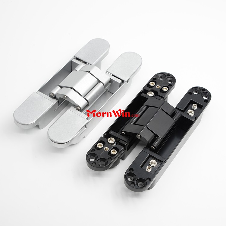 Zinc Alloy 3D concealed hinges matt black invisible door hinge