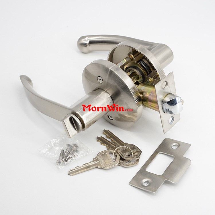 Zinc Alloy Round Rosette Entrance Tubular Lever Door Lock