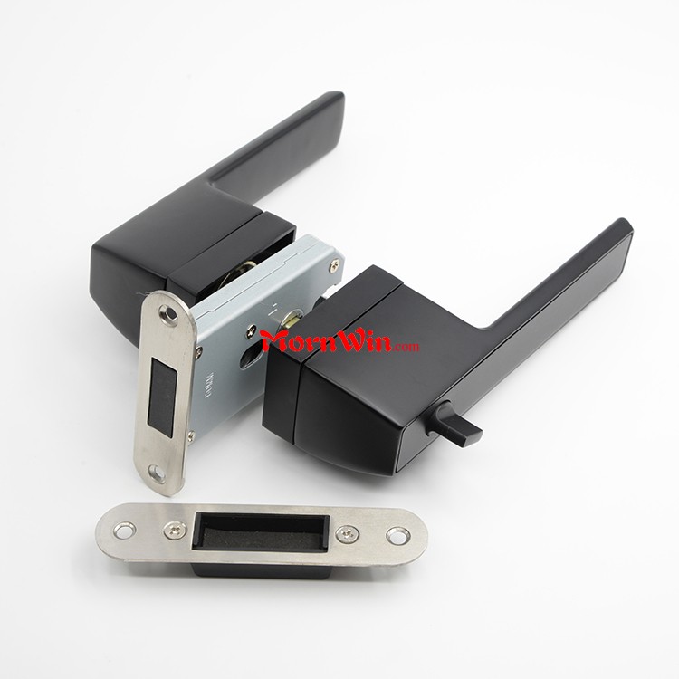 Zinc Alloy Simplified Lever Keyless Magnetic Door Handle Lock