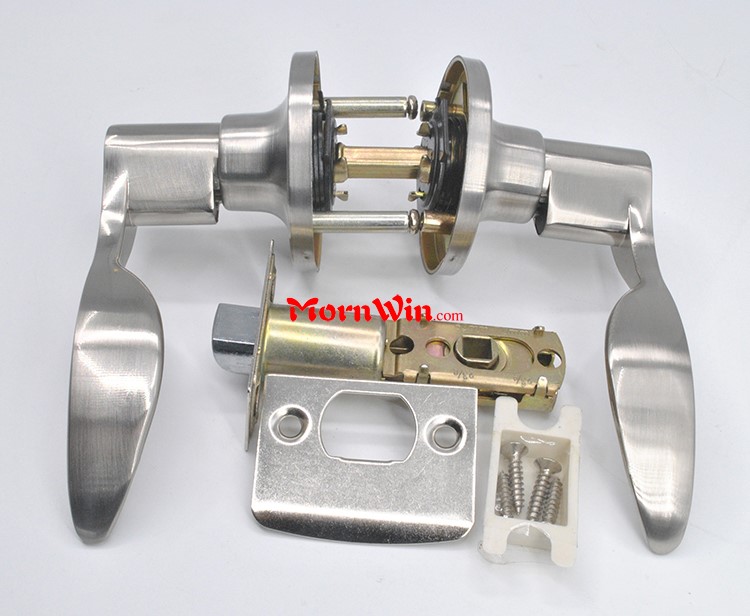 Zinc Alloy Tubular Lever Door Handles Set Passage Door Lever Lock