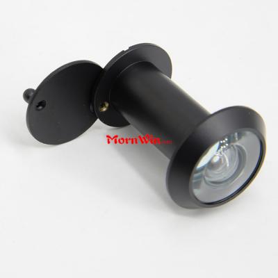 black brass peephole eye door viewer with cover