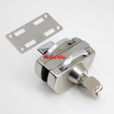 cylinder key stainless steel double side round glass door lock