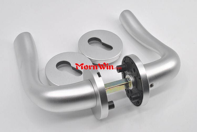 door hardware silver aluminum door handle 