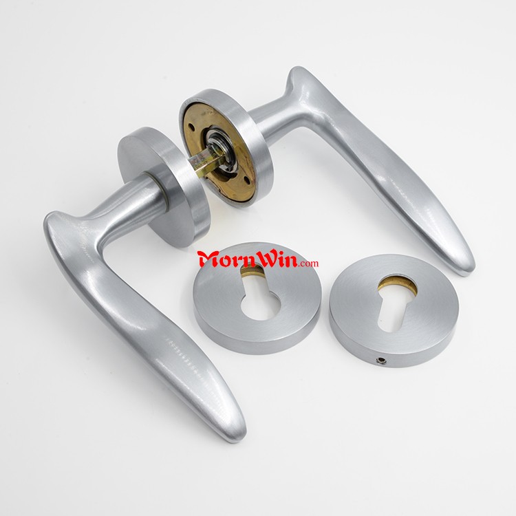high quality modern european chrome brass internal door handle on rosette