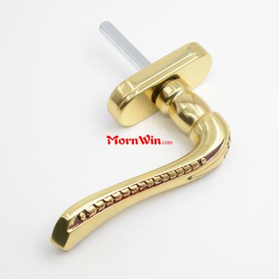 high quality polished brass lever window handle lock