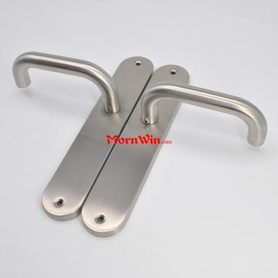 high security stainless steel solid lever france door handles on plate