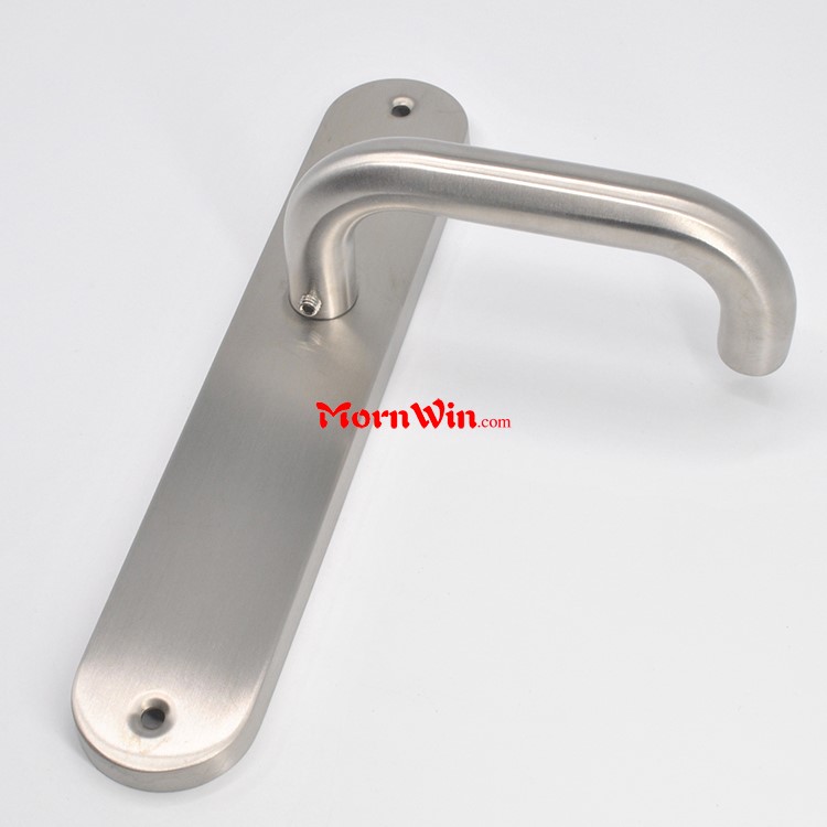high security stainless steel solid lever france door handles on plate