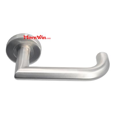 stainless steel fireplace Tube lever door handle for mortise door lock - 副本