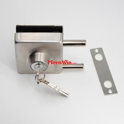 security stainless steel commercial glass door lock with keys