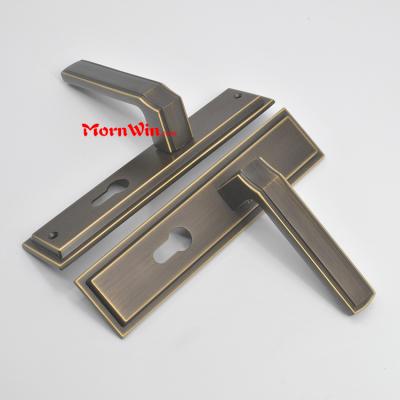 simple straight bar antique brass door hardware door lever handle