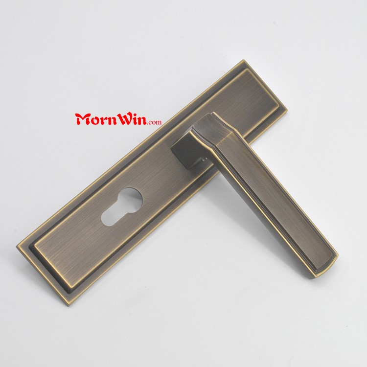 simple straight bar antique brass door hardware door lever handle