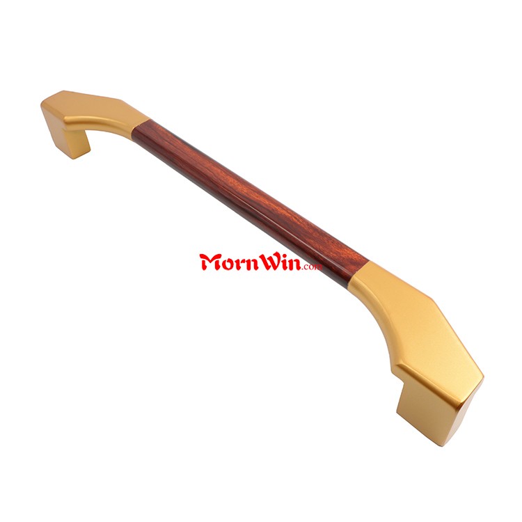 sliding aluminum hall door pull handle with wood