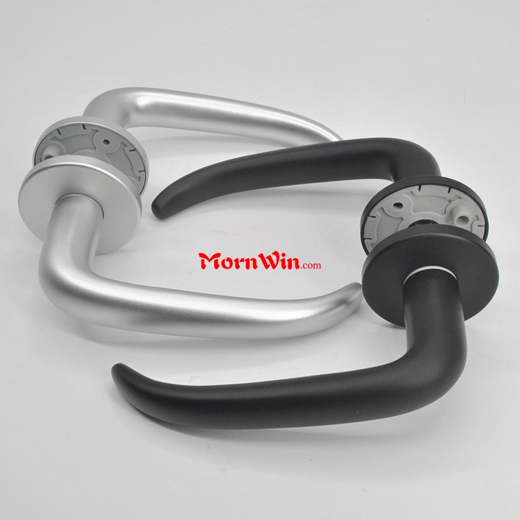 solid durability aluminum black lever door handle 
