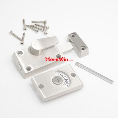 stainless steel 304 Bathroom toilet partition door lock with indicator