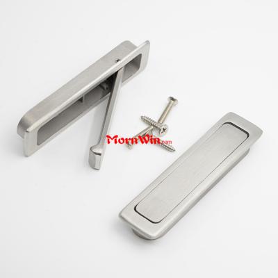 stainless steel concealed hook pull handle Furniture flush knob
