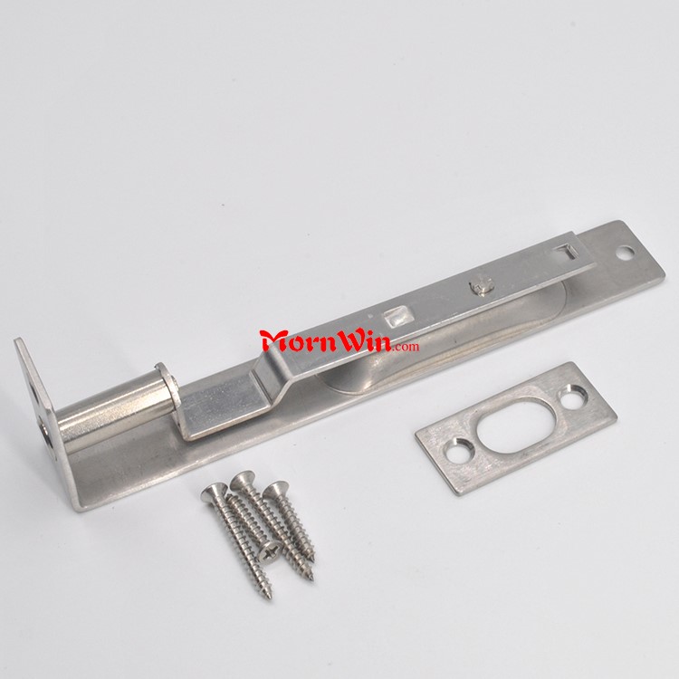 Top quality china factory price stainless steel concealed spring safety house sliding door locking flush bolt 