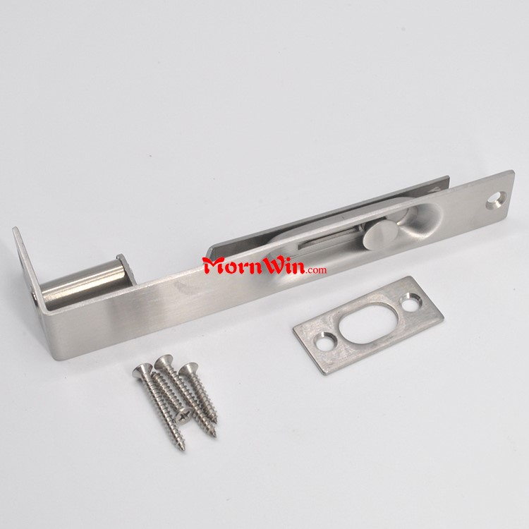 Top quality china factory price stainless steel concealed spring safety house sliding door locking flush bolt 