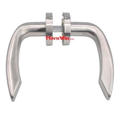 stainless steel curved shape tube lever fancy door handles