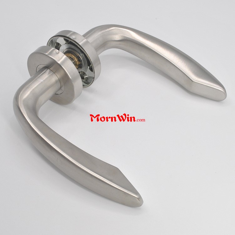 stainless steel curved shape tube lever fancy door handles