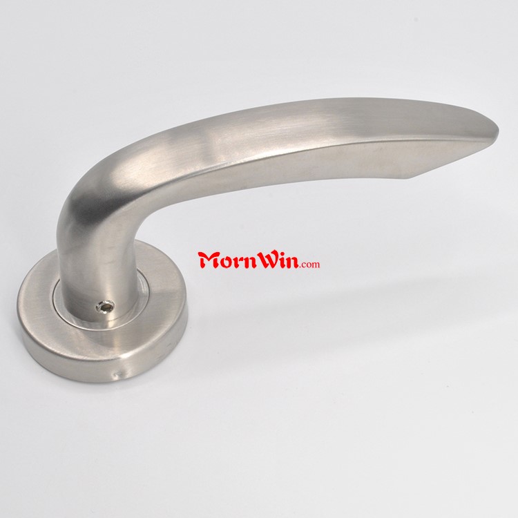 stainless steel curved shape tube lever fancy door handles